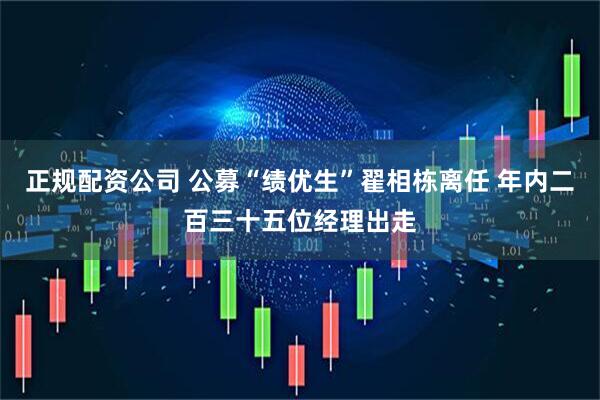 正规配资公司 公募“绩优生”翟相栋离任 年内二百三十五位经理出走